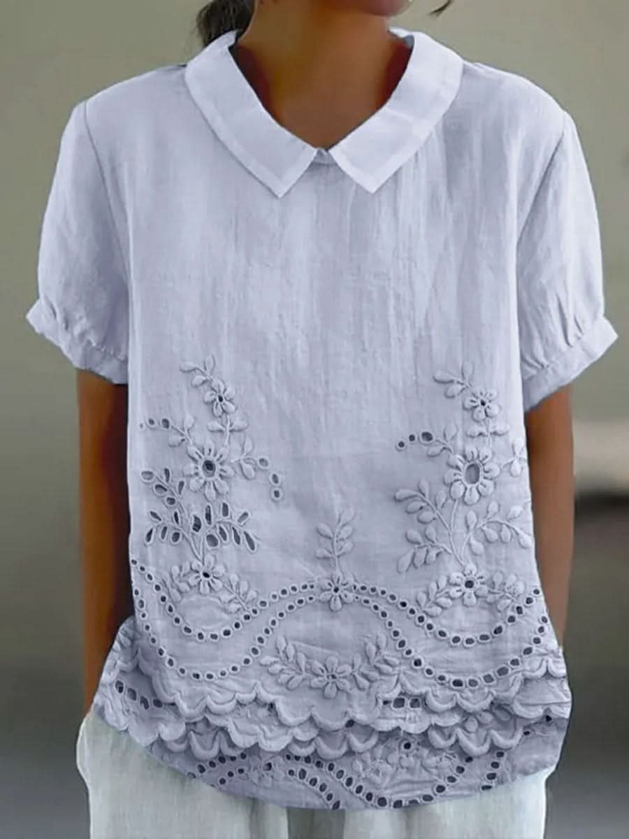 LILY BLOOM EMBROIDERED TOP