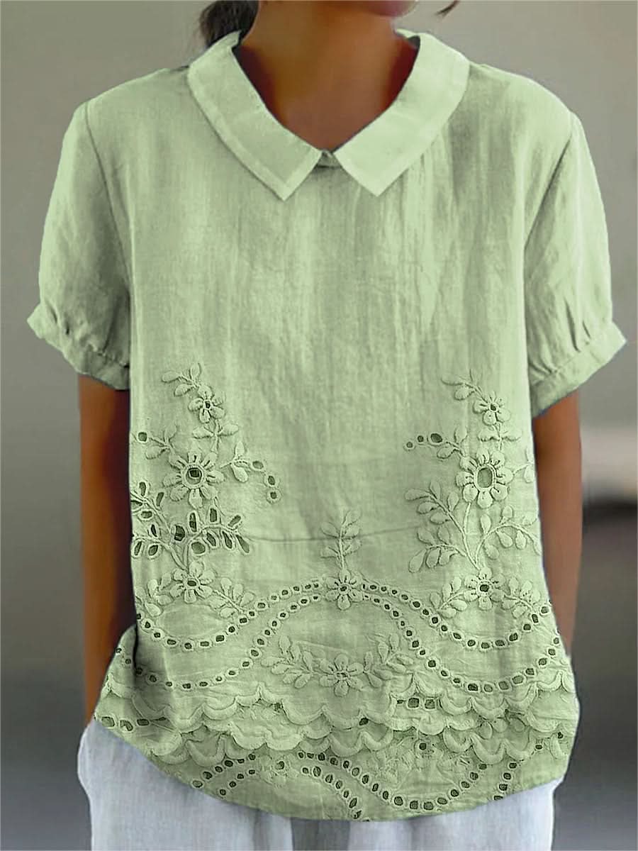 LILY BLOOM EMBROIDERED TOP