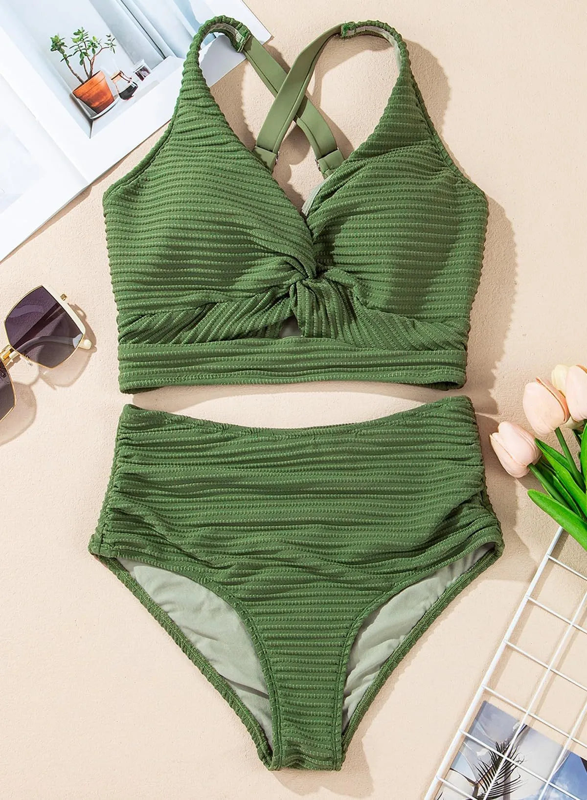Coral | Wave Form Bikini