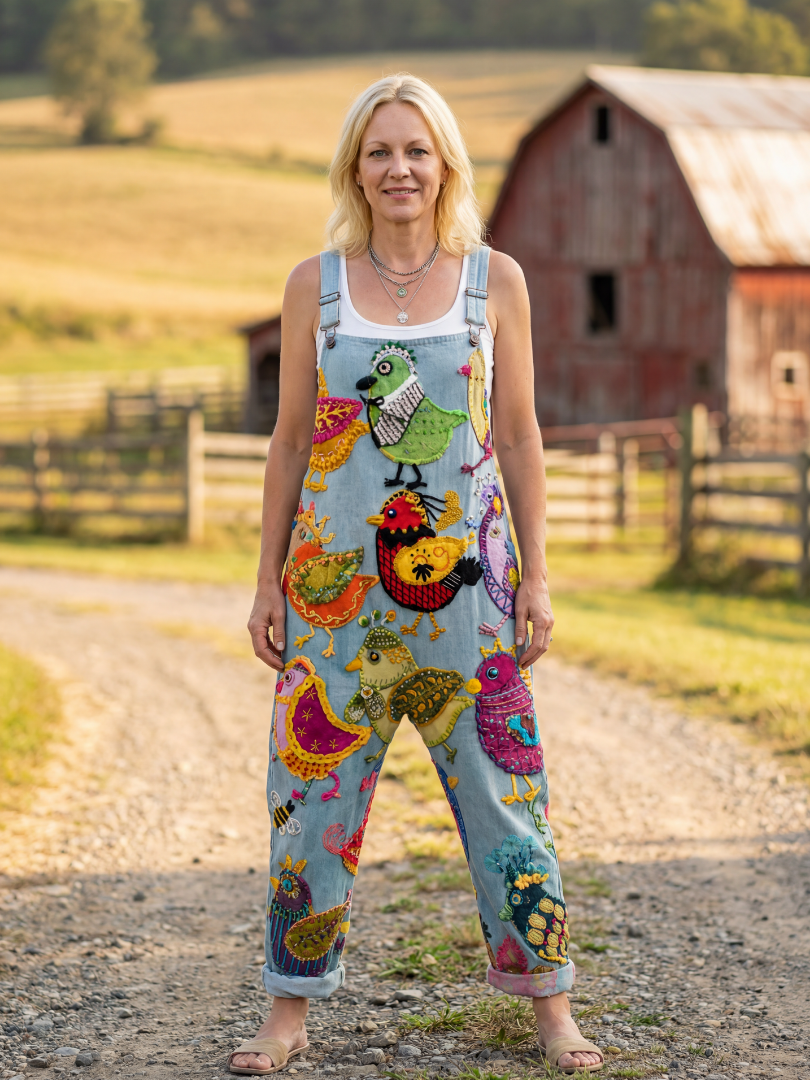 Aurea | Artisan Strap Embroidered Jumpsuit in Sky Blue