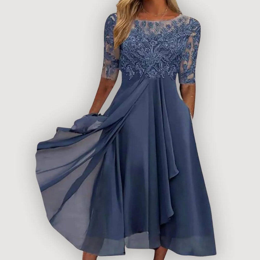 ELARA SOFT FLOW CHIFFON DRESS