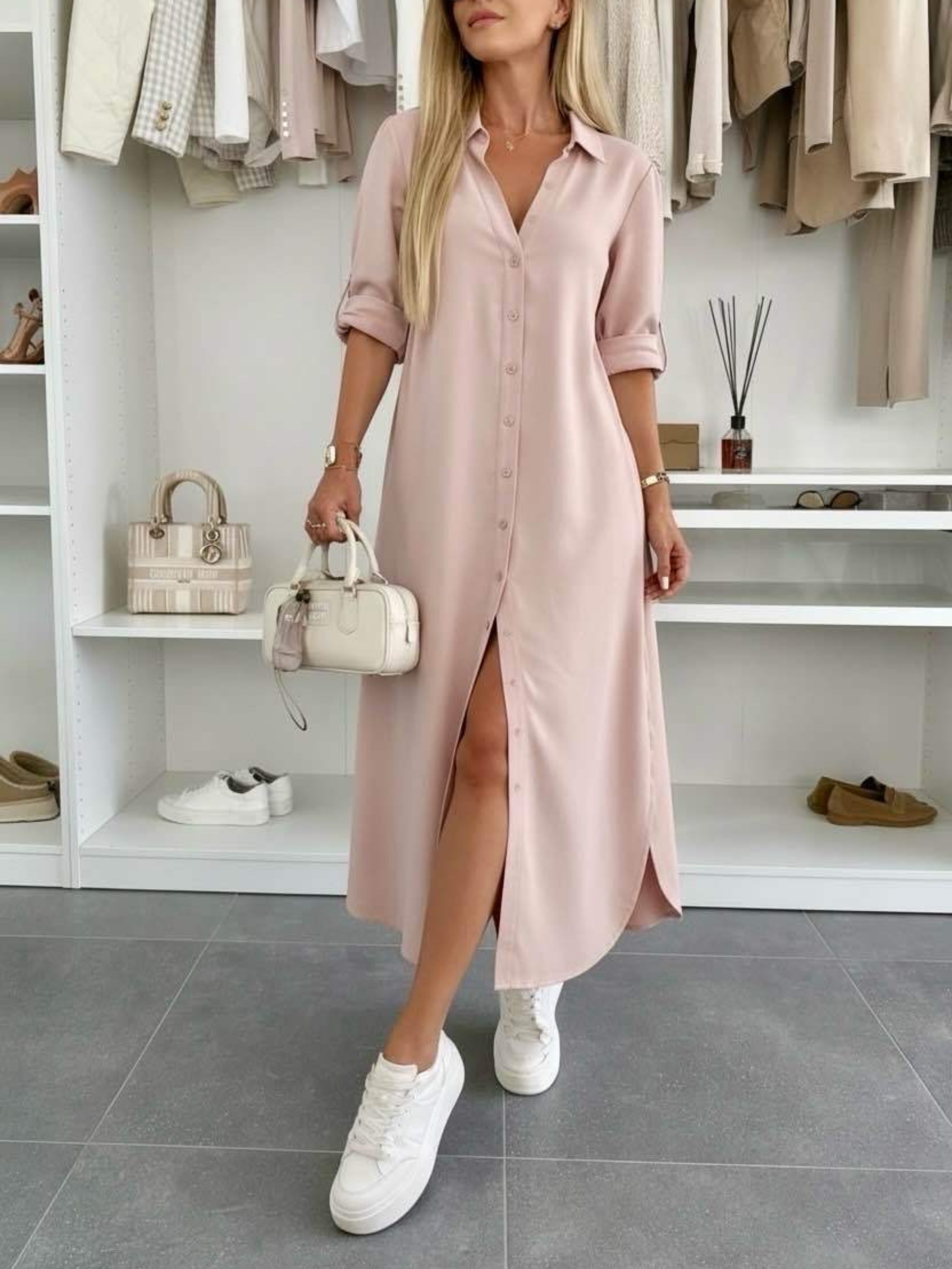 IVY BUTTON DRESS