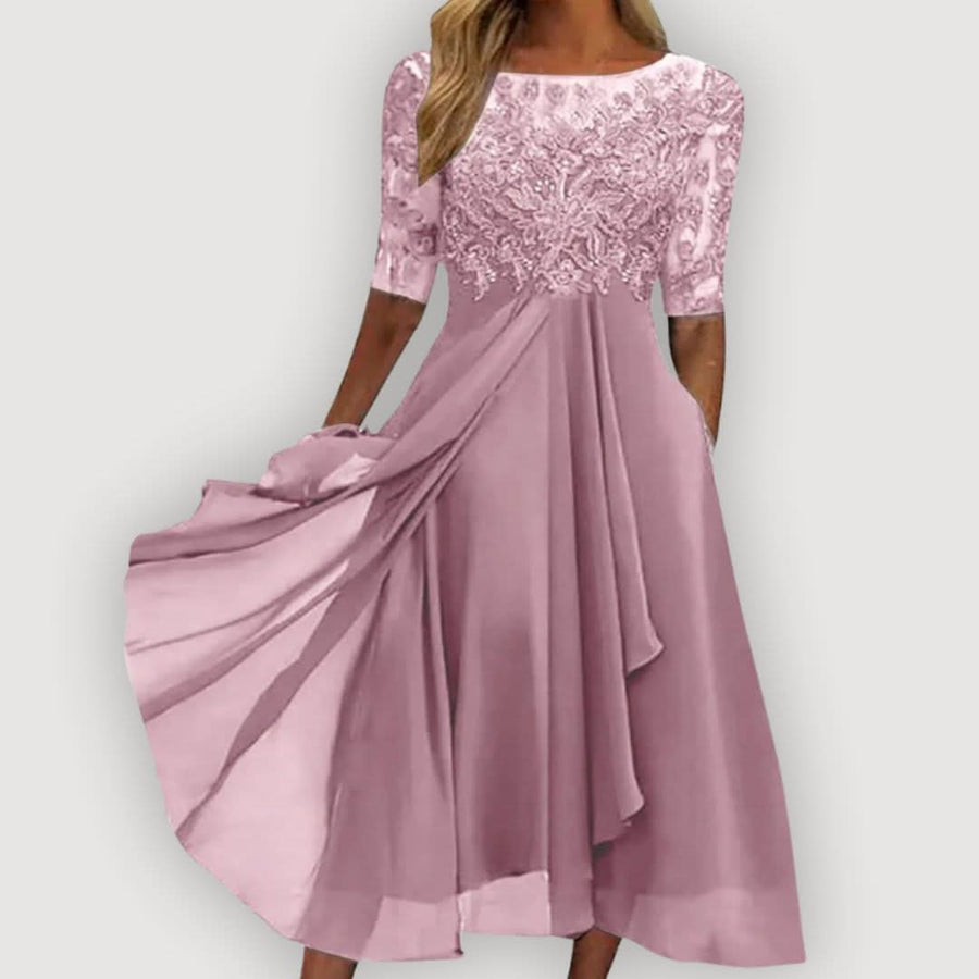 ELARA SOFT FLOW CHIFFON DRESS