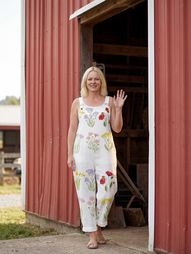 Velina | Floral Garden Strap Jumpsuit