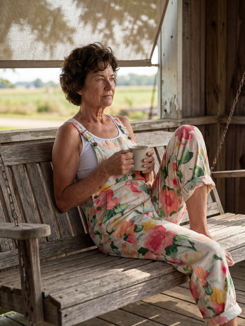 Cordelia | Floral Full-Length Jumpsuit with Relaxed Straight-Leg Fit