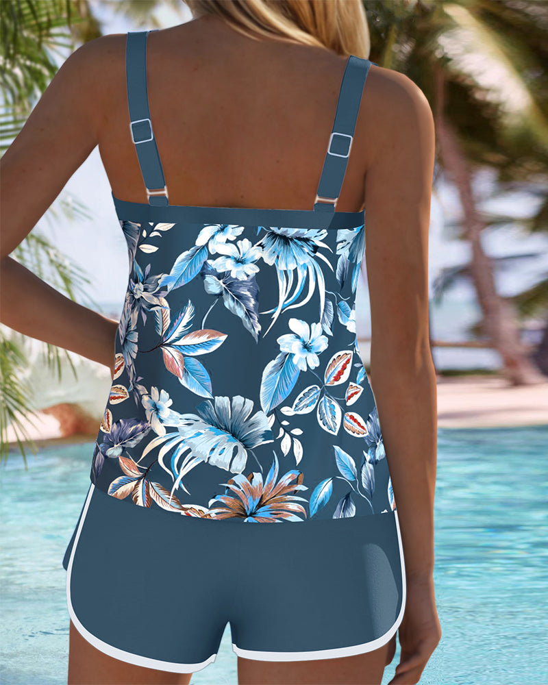 Imke | Printed Sleeveless U Tankini