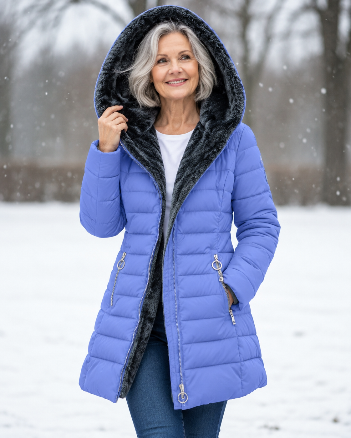 Marga™ | Warm Quilted Winter Jacket with Hood