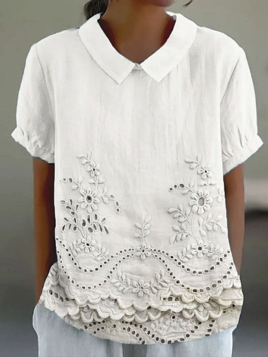 LILY BLOOM EMBROIDERED TOP