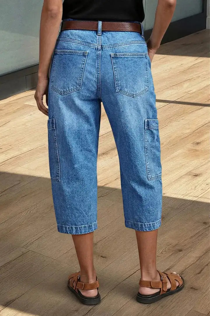 Freya | Cropped Stretch Denim Jeans