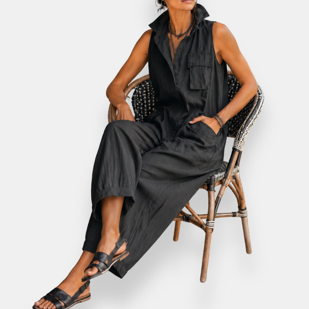 Odile | Sleeveless oversized jumpsuit