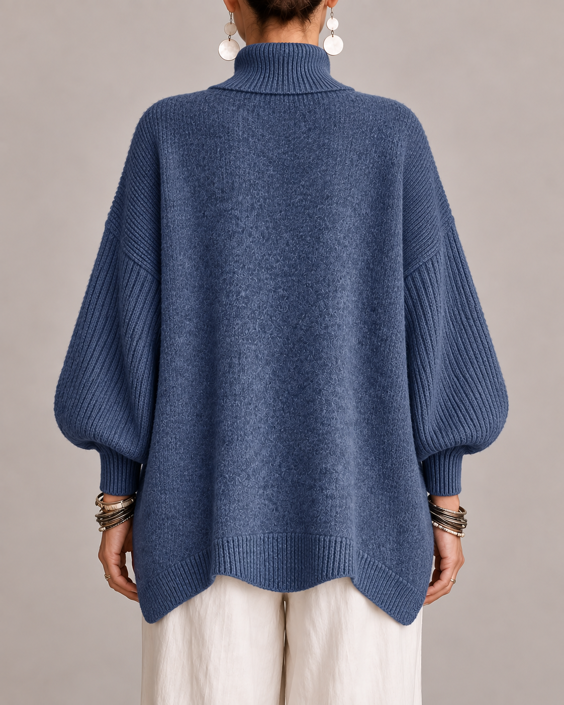 OTTOLINE | Oversized Roll-Neck Knitted Jumper