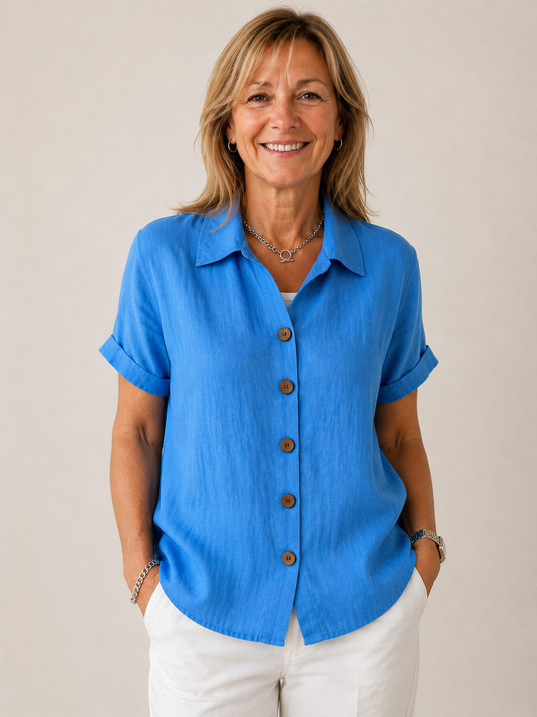 Button Front Blouse
