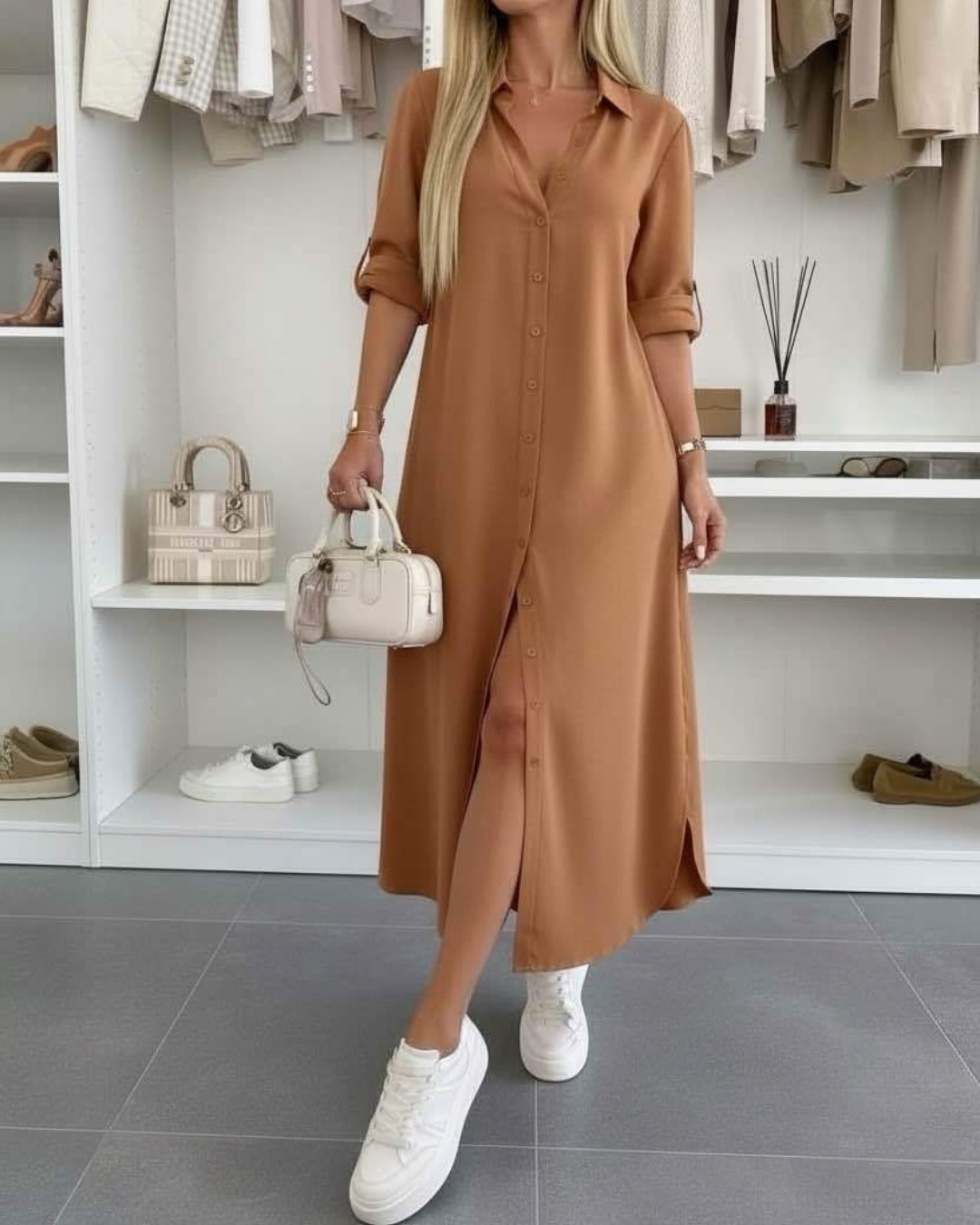 IVY BUTTON DRESS