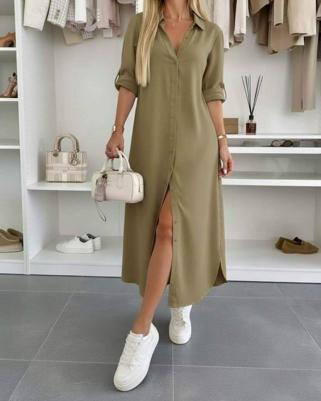 IVY BUTTON DRESS