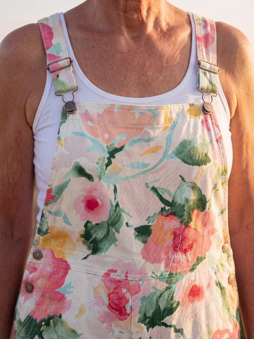 Cordelia | Floral Full-Length Jumpsuit with Relaxed Straight-Leg Fit