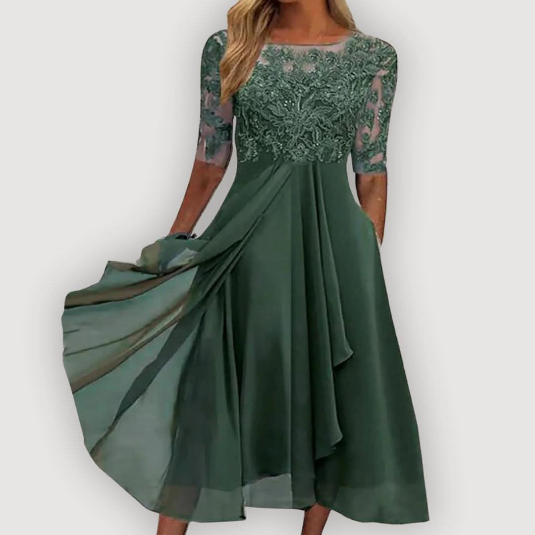 ELARA SOFT FLOW CHIFFON DRESS