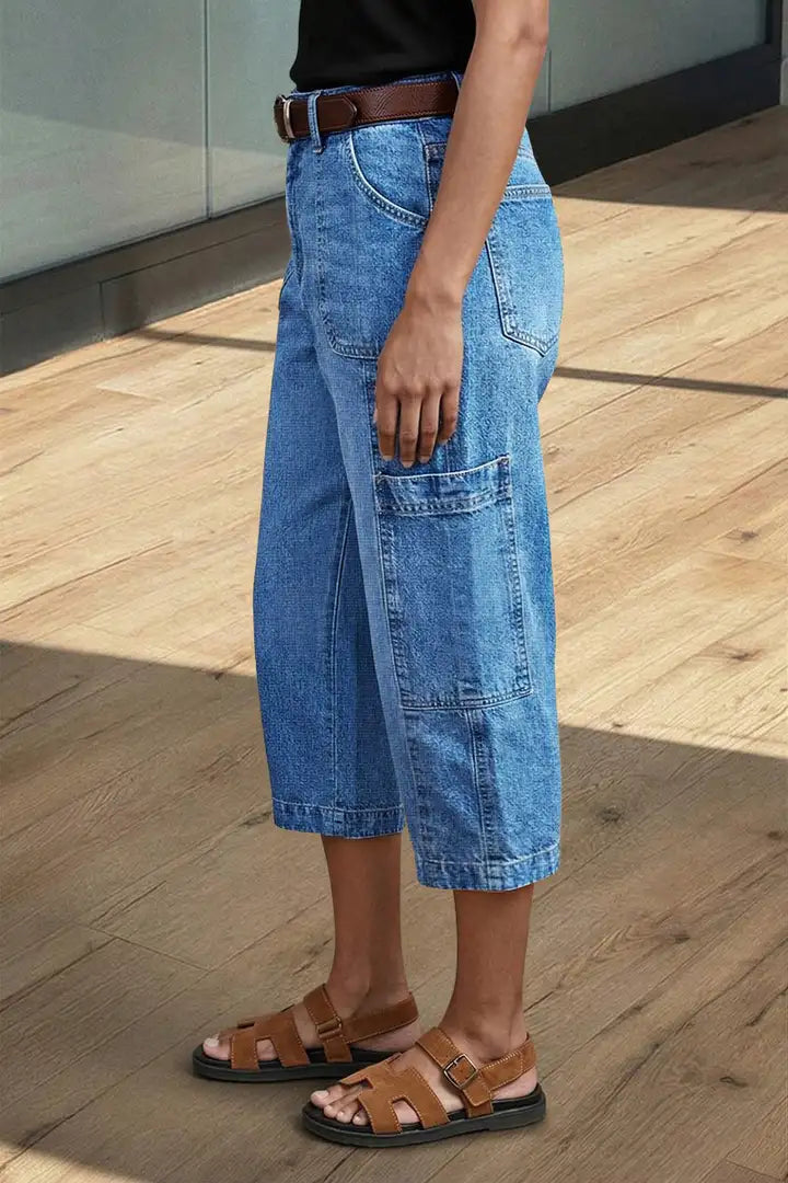 Freya | Cropped Stretch Denim Jeans