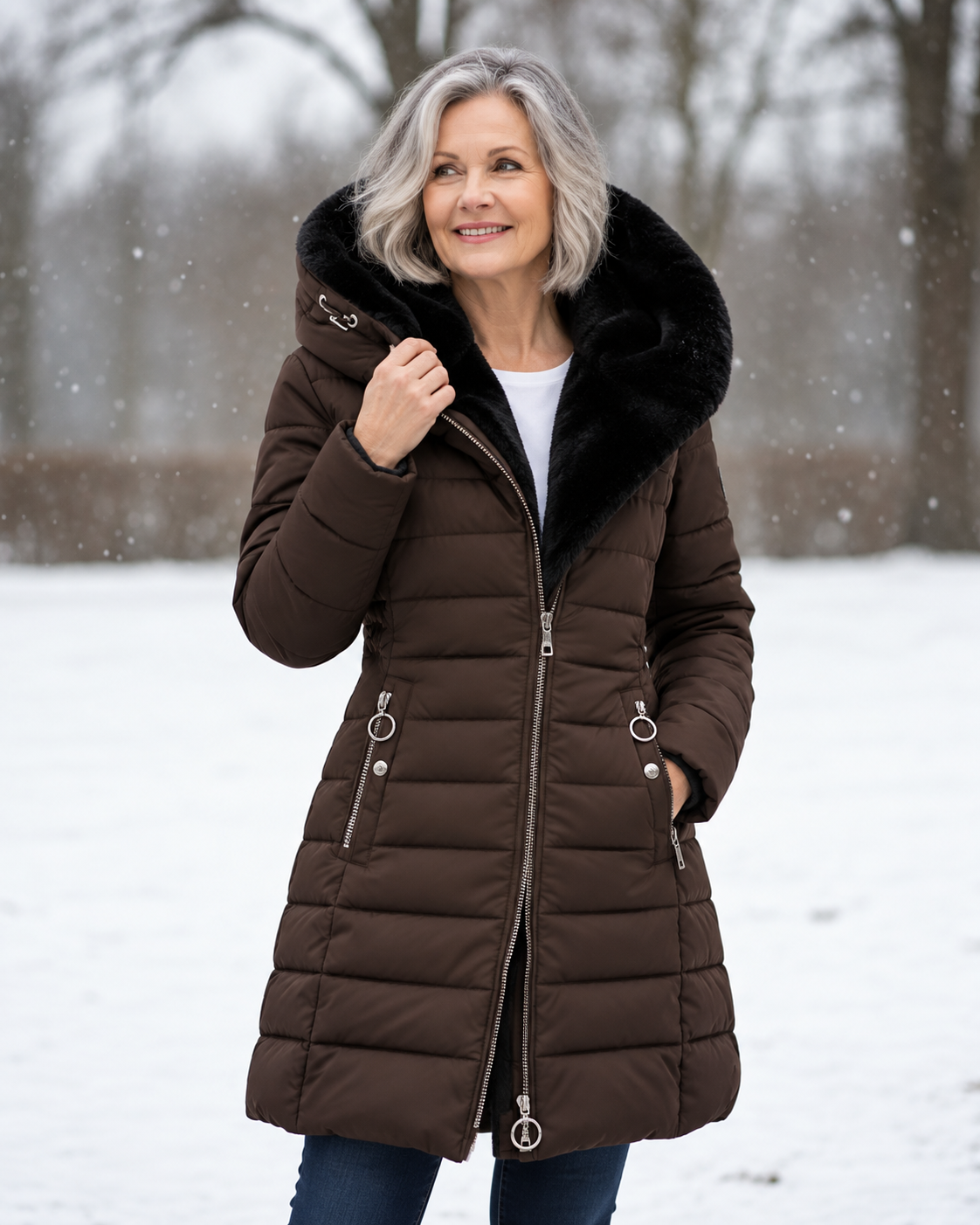 Marga™ | Warm Quilted Winter Jacket with Hood