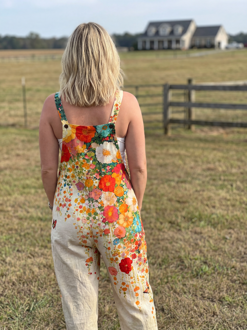 Beatrice | Floral Print Relaxed Wide-Leg Jumpsuit