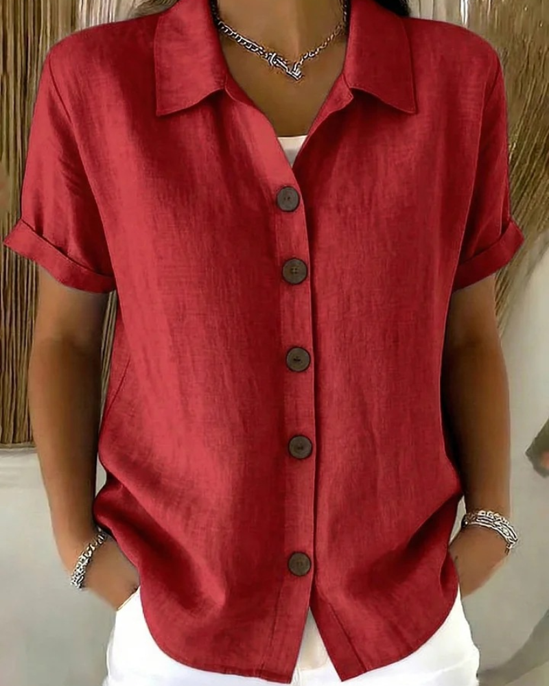 Button Front Blouse