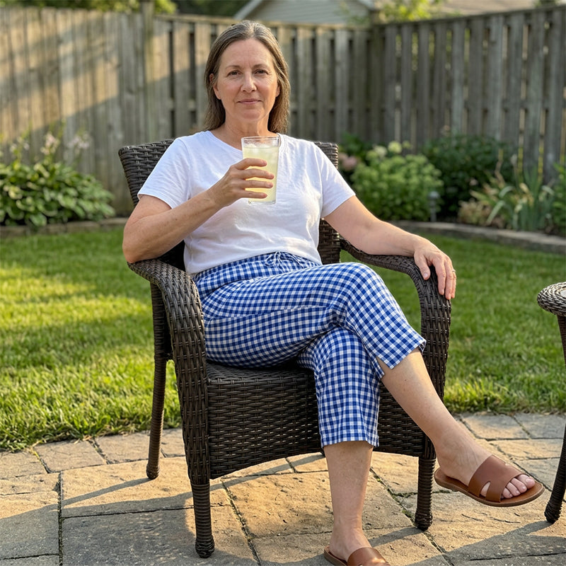 Jessy | Relaxed Summer Plaid Capri Pants