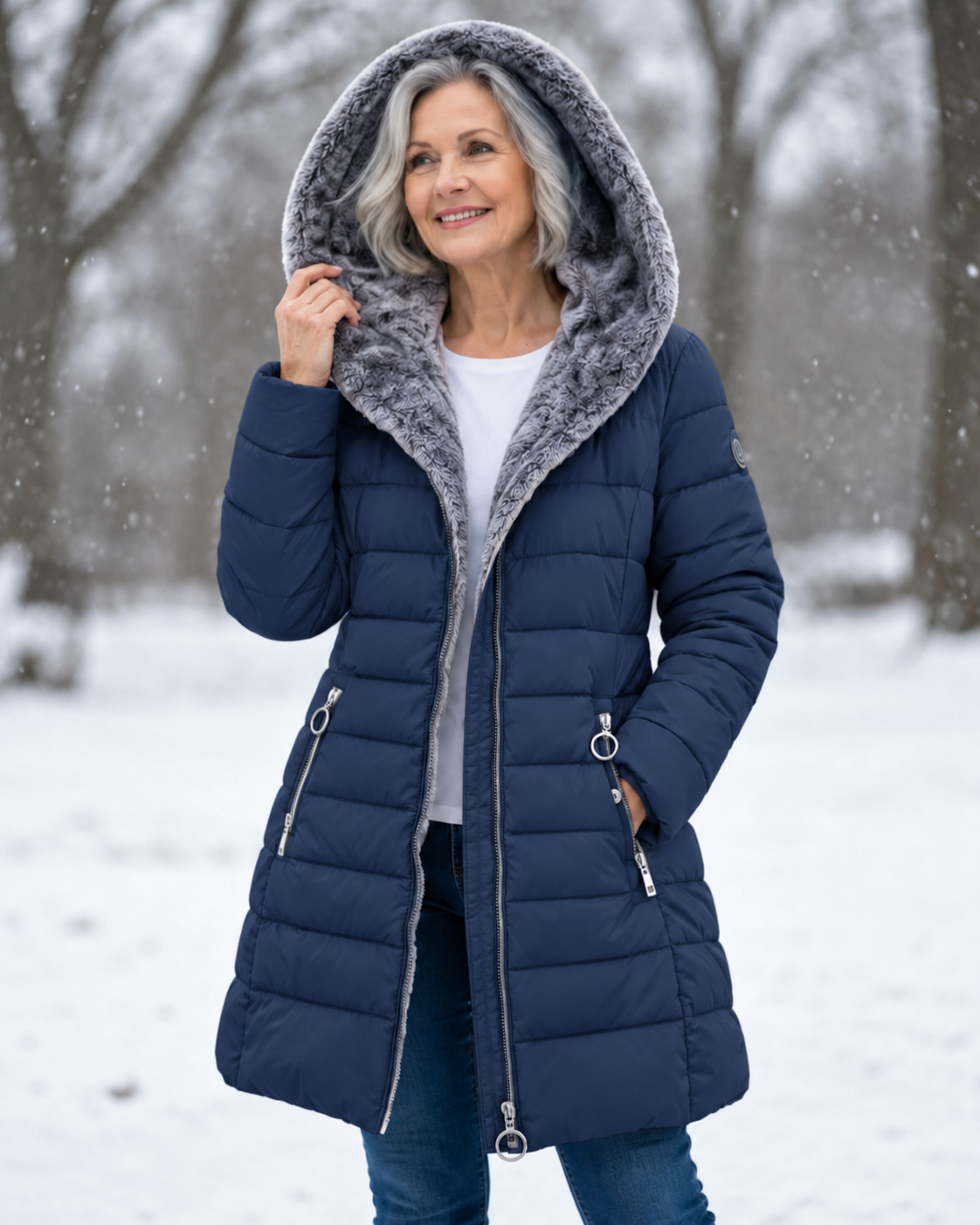 Marga™ | Warm Quilted Winter Jacket with Hood
