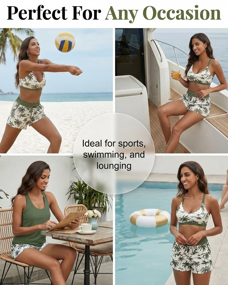 Maren | Three-Piece Tankini Bikini & Cover-Up Set