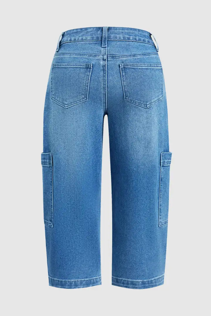 Freya | Cropped Stretch Denim Jeans