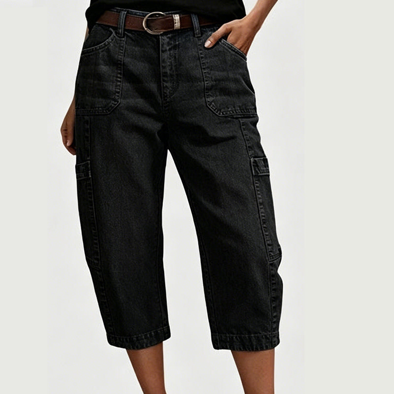 Freya | Cropped Stretch Denim Jeans