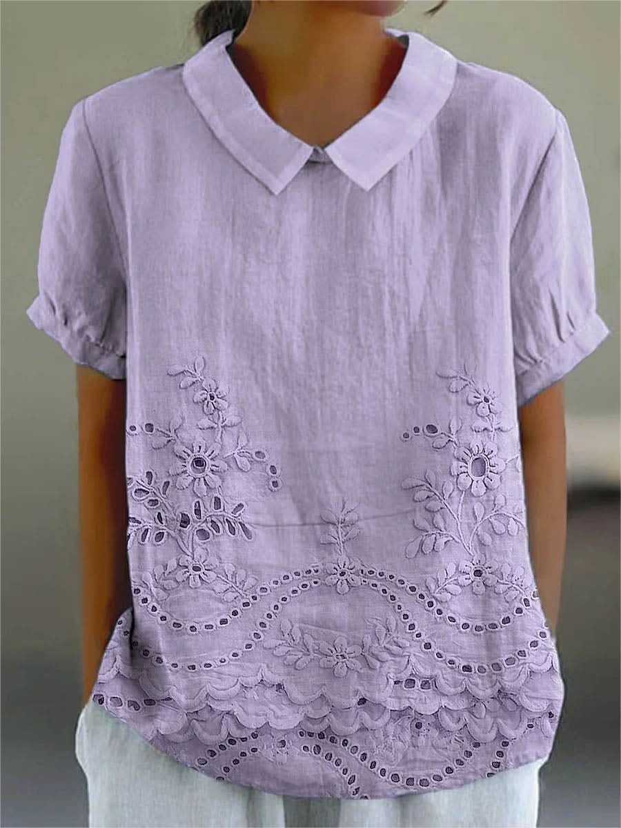 LILY BLOOM EMBROIDERED TOP