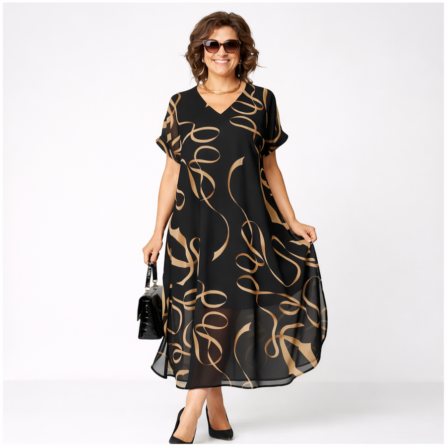 GRACEFUL SHORT SLEEVE DRESS