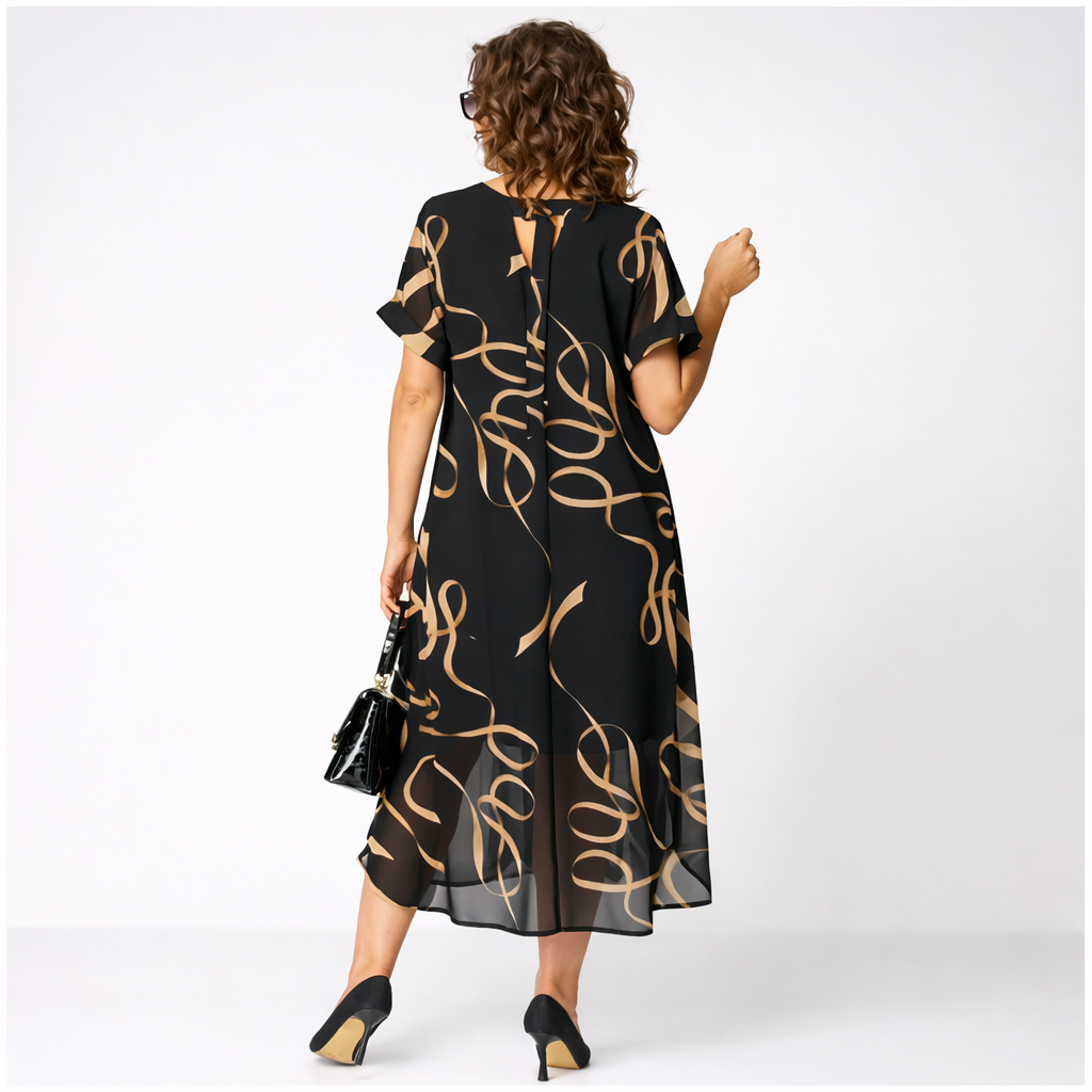 GRACEFUL SHORT SLEEVE DRESS
