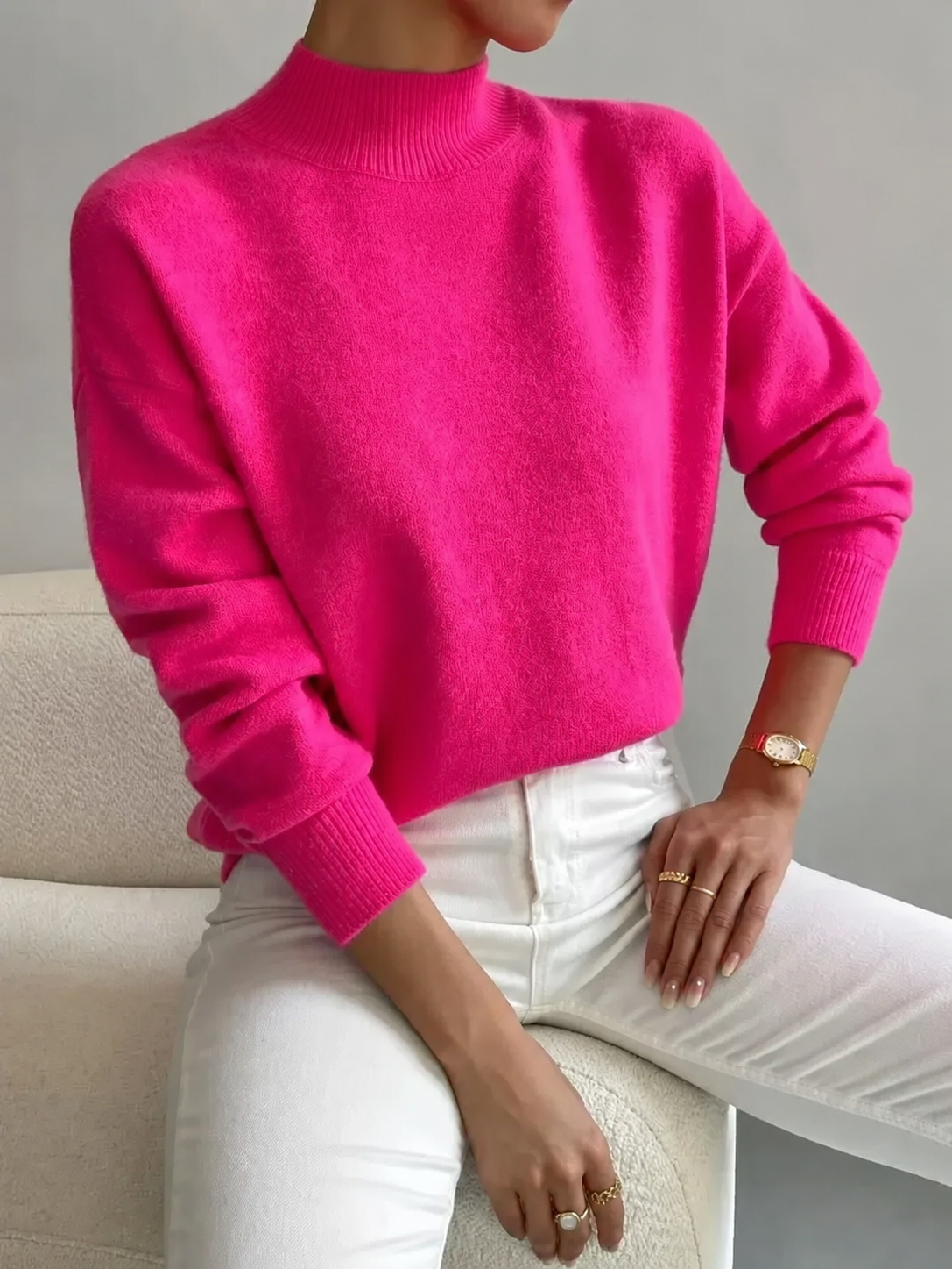 Éloïse | Soft Roll-Neck Jumper with a Flowing Fit