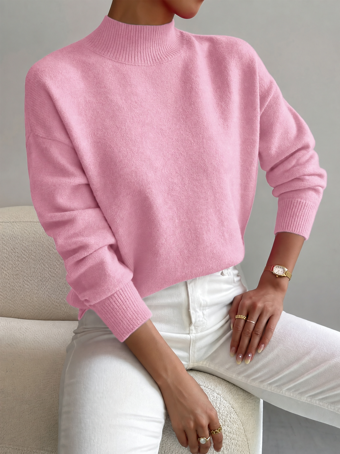 Éloïse | Soft Roll-Neck Jumper with a Flowing Fit