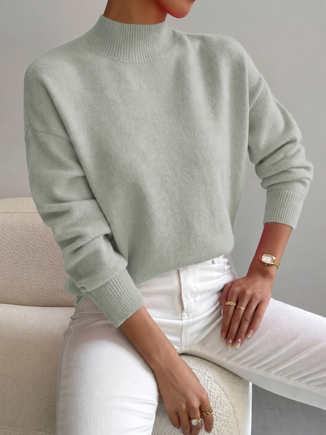 Éloïse | Soft Roll-Neck Jumper with a Flowing Fit