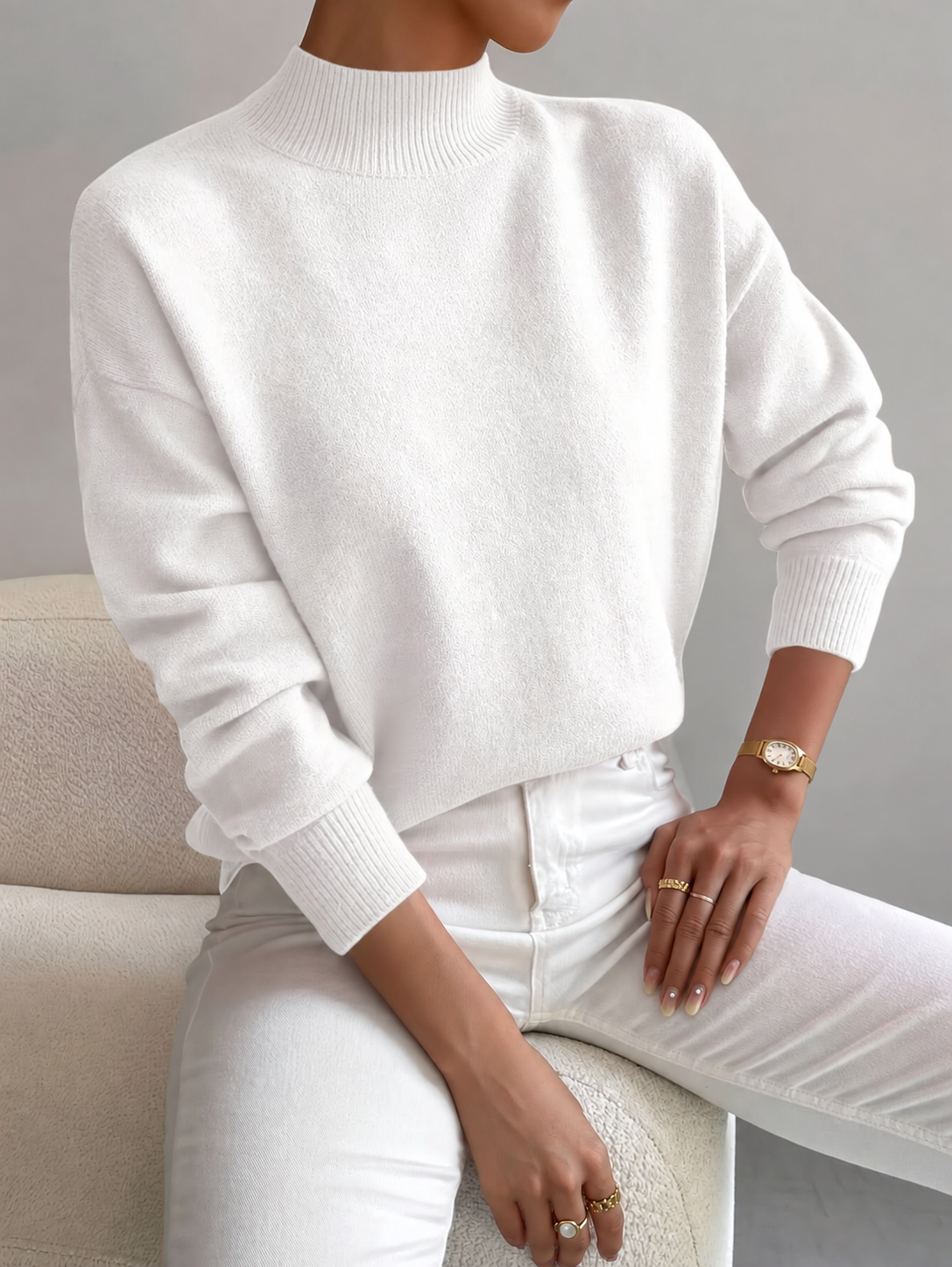 Éloïse | Soft Roll-Neck Jumper with a Flowing Fit