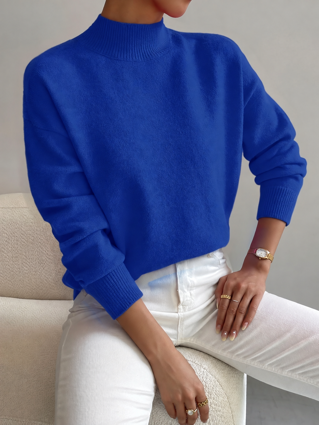 Éloïse | Soft Roll-Neck Jumper with a Flowing Fit