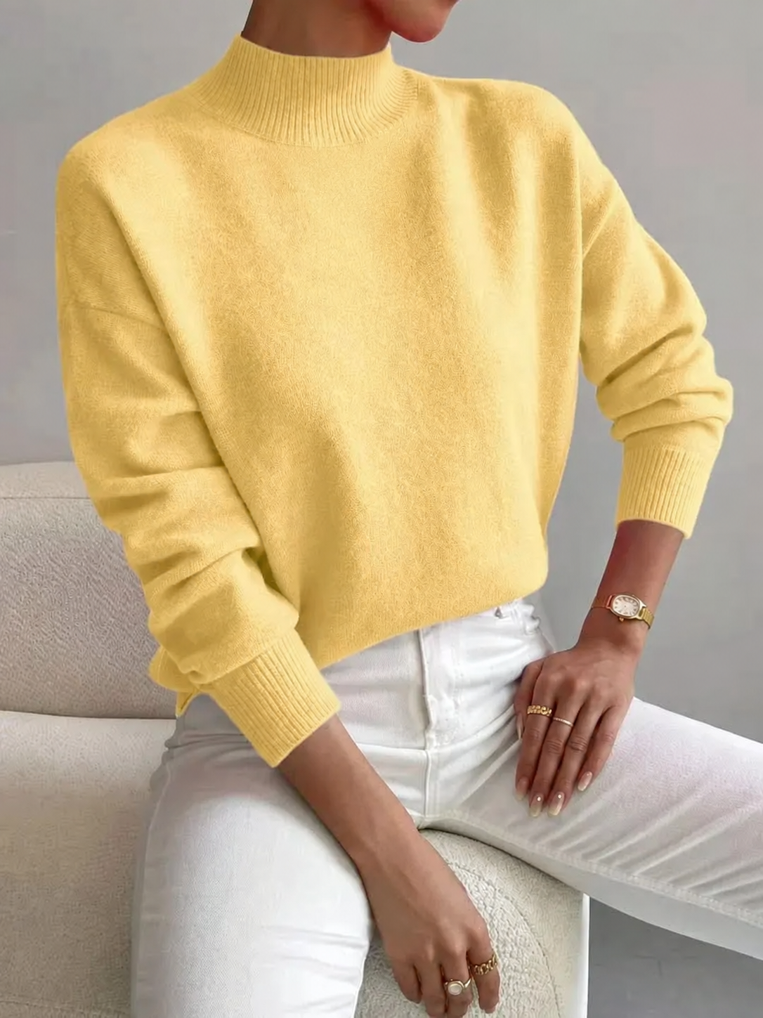 Éloïse | Soft Roll-Neck Jumper with a Flowing Fit