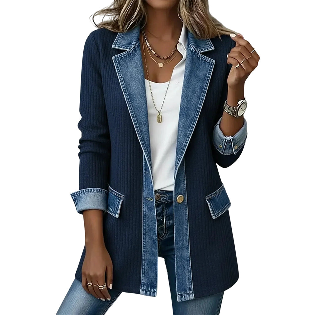 ELIZA | Cardigan with Denim Details