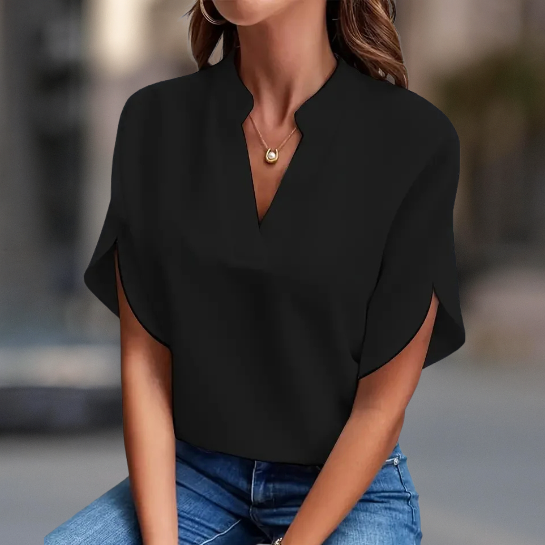 FRANCESCA CLASSIC V-NECK TOP