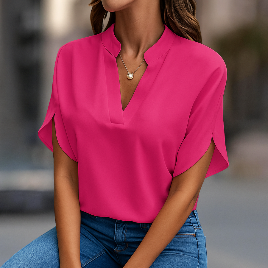 FRANCESCA CLASSIC V-NECK TOP