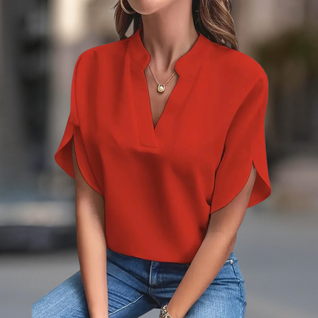 FRANCESCA CLASSIC V-NECK TOP