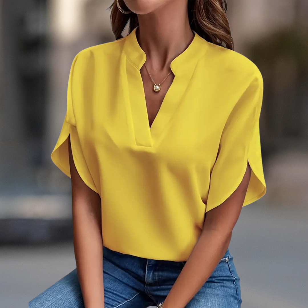 FRANCESCA CLASSIC V-NECK TOP