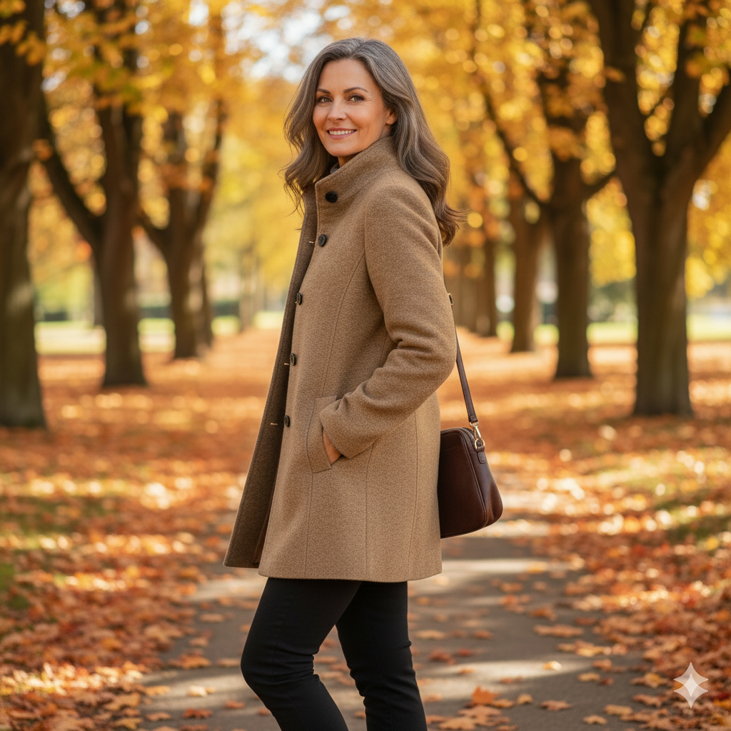 Tess | Classic Wool-Blend Coat for Women