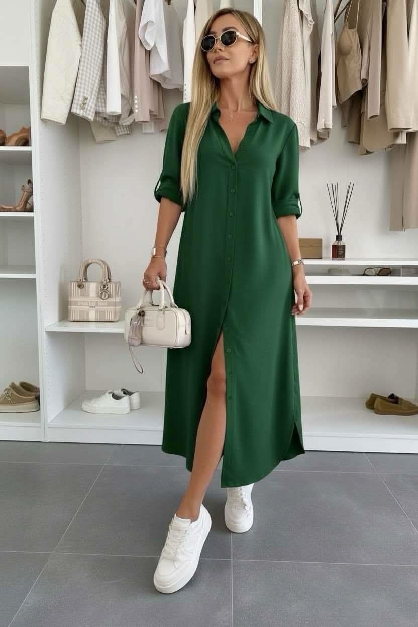 IVY BUTTON DRESS