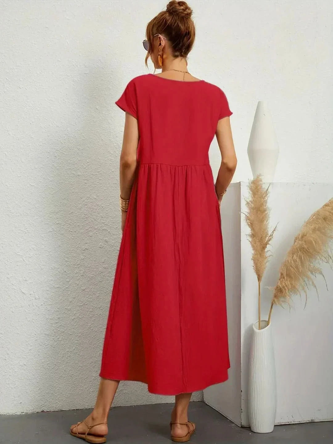 AVA LUXE FLUID MIDI DRESS