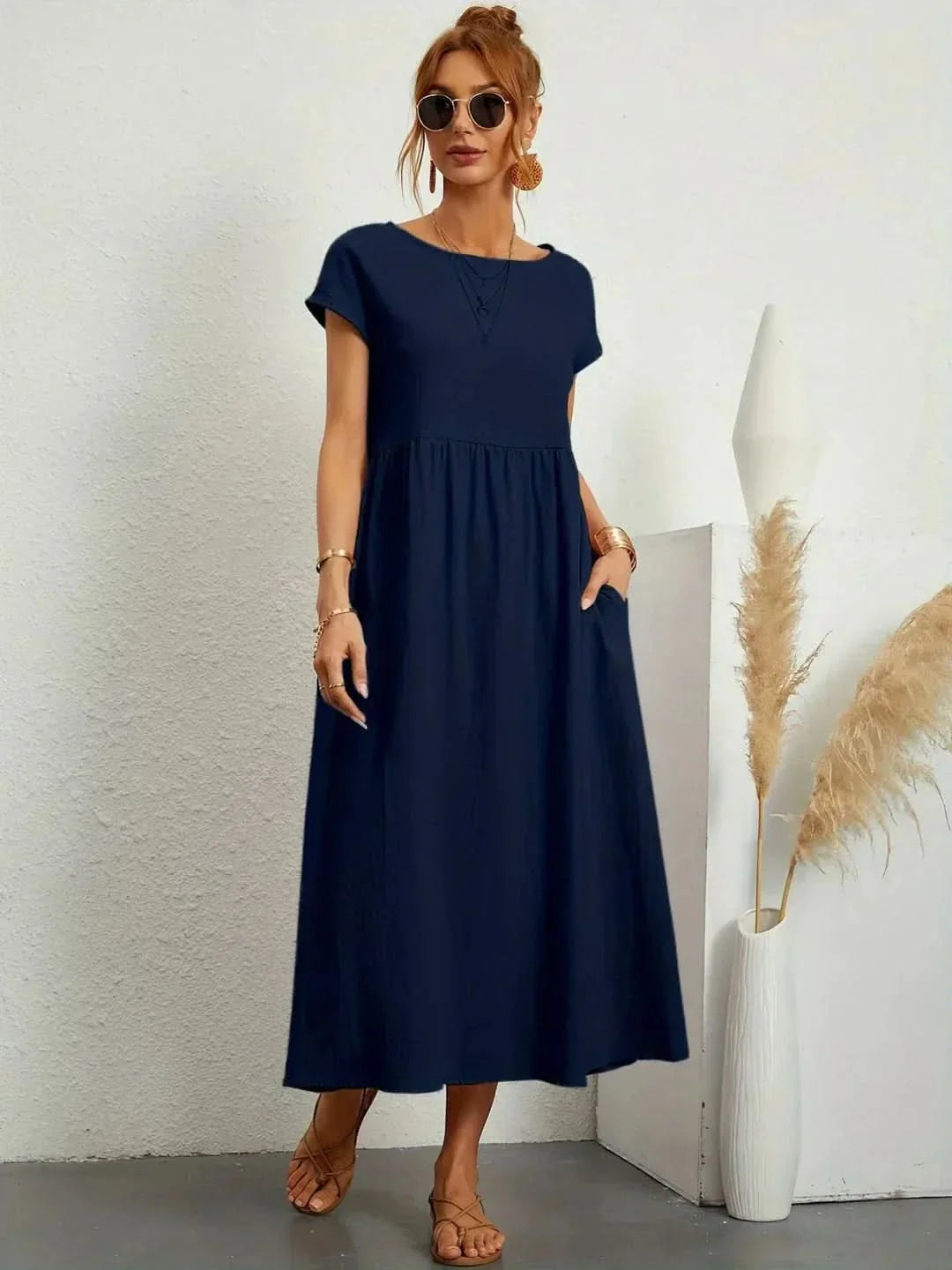 AVA LUXE FLUID MIDI DRESS