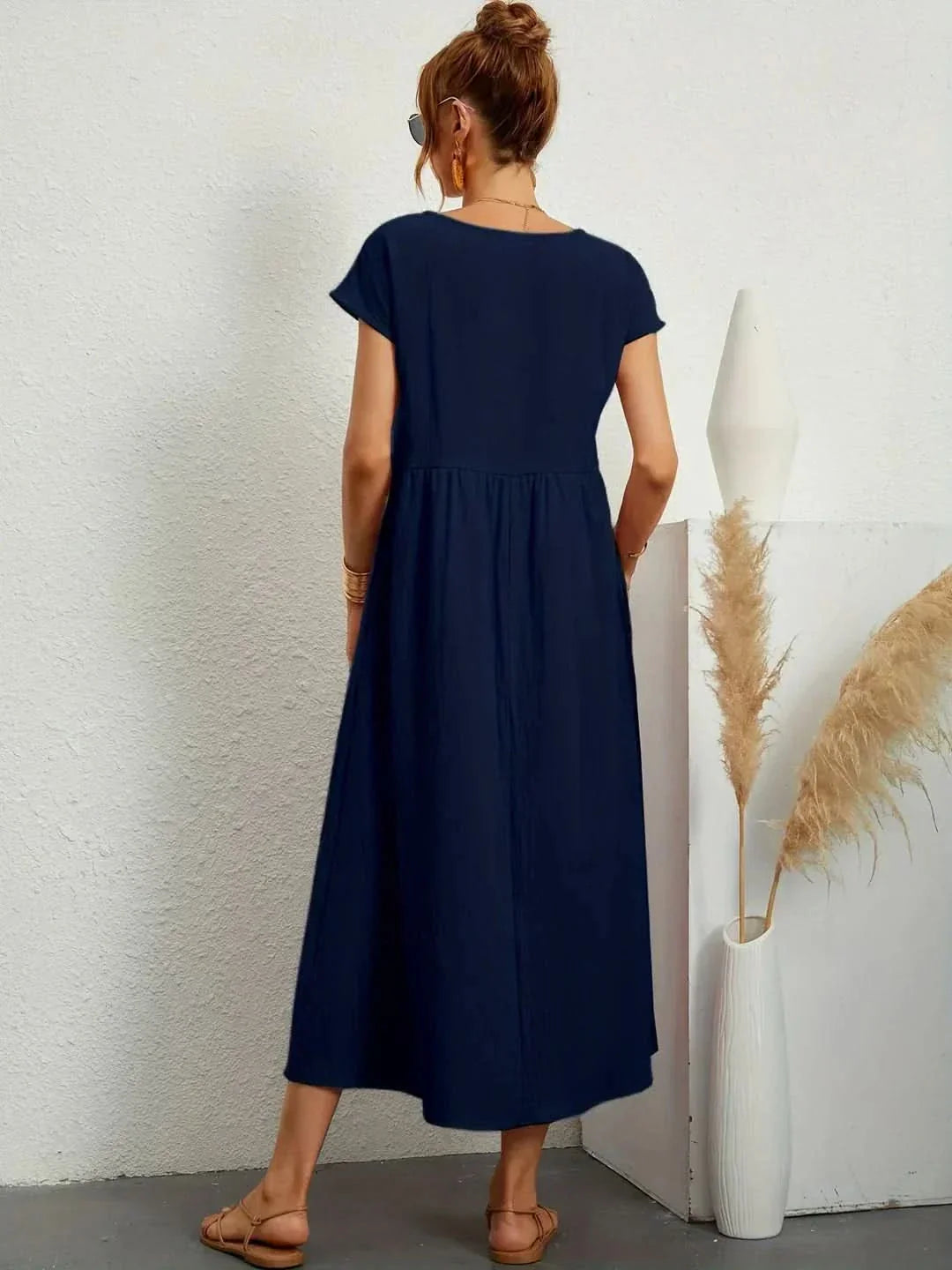 AVA LUXE FLUID MIDI DRESS