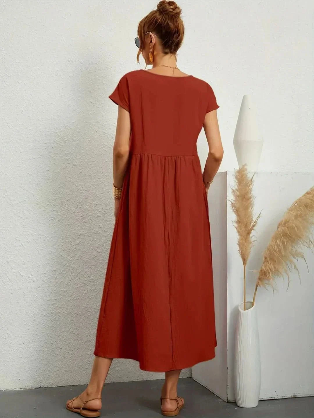 AVA LUXE FLUID MIDI DRESS