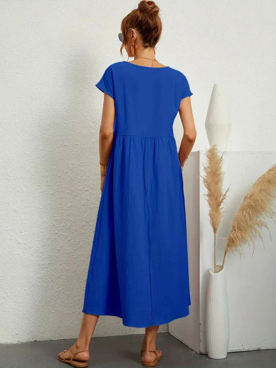 AVA LUXE FLUID MIDI DRESS